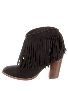 Frye fringe ankle boots